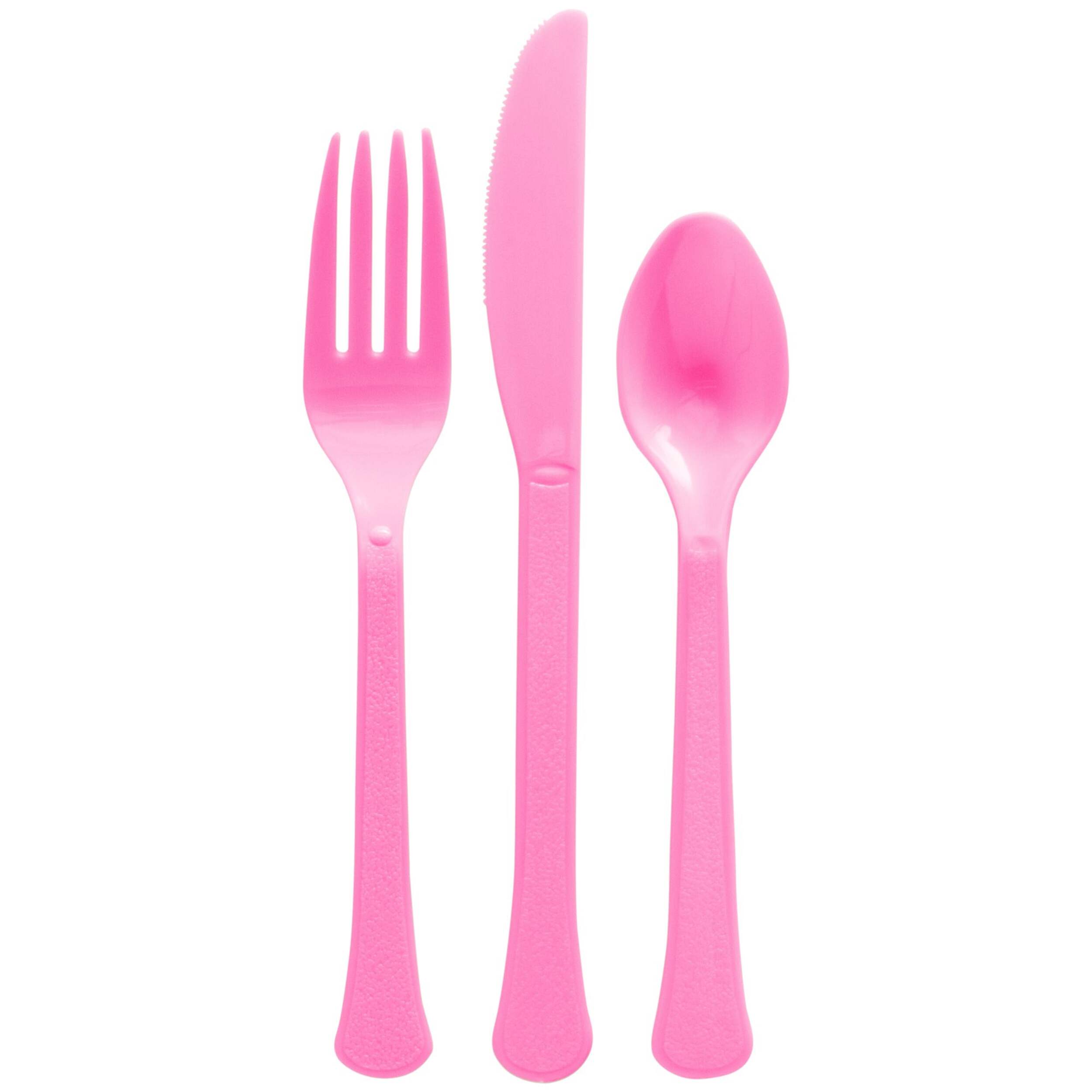 Heavy-Duty Plastic Solid Colour Reusable Cutlery, 80-pk - Image 4